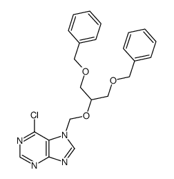 7-<<2-benzyloxy-1-(benzyloxymethyl)ethoxy>methyl>-6-chloropurine Structure