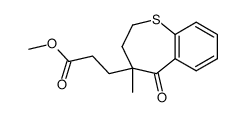 4-(2-methoxycarbonylethyl)-4-methyl-3,4-dihydro-1-benzothiepin-5(2H)-one结构式