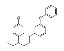 1-chloro-4-[6-(3-phenoxyphenyl)hexan-3-yl]benzene结构式