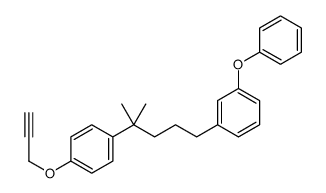 1-[2-methyl-5-(3-phenoxyphenyl)pentan-2-yl]-4-prop-2-ynoxybenzene结构式