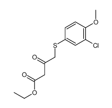 ethyl 4-(3-chloro-4-methoxyphenyl)sulfanyl-3-oxobutanoate结构式