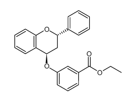 4α-m-ethoxycarbonylphenoxyflavan Structure