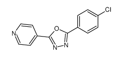 2-(4-chlorophenyl)-5-pyridin-4-yl-1,3,4-oxadiazole Structure