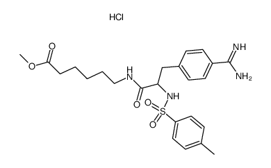 N-(Nα-Tosyl-4-amidinophenylalanyl)-ε-aminocapronsaeuremethylester*HCl结构式