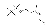 tert-Butyl-((Z)-5-chloro-3-methyl-pent-3-enyloxy)-dimethyl-silane结构式