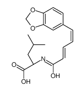 (2S)-2-[[(2E,4E)-5-(1,3-benzodioxol-5-yl)penta-2,4-dienoyl]amino]-4-methylpentanoic acid结构式