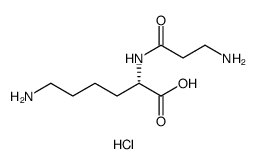 H-β-Ala-Lys-OH · HCl结构式