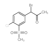 1-溴-1-(4-氯-3-(甲基磺酰基)-苯基)-2-丙酮结构式