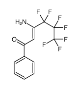 3-amino-4,4,5,5,6,6,6-heptafluoro-1-phenylhex-2-en-1-one结构式
