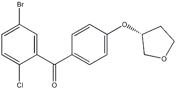 (R)-(5-broMo-2-chlorophenyl)(4-(tetrahydrofuran-3-yloxy)phenyl)Methanone Structure