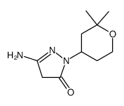 3H-Pyrazol-3-one, 5-amino-2,4-dihydro-2-(tetrahydro-2,2-dimethyl-2H-pyran-4-yl)- Structure