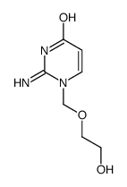 2-amino-1-(2-hydroxyethoxymethyl)pyrimidin-4-one结构式