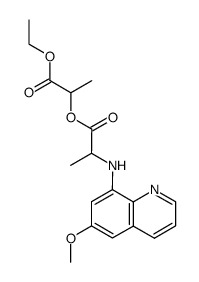 2-(6-Methoxy-quinolin-8-ylamino)-propionic acid 1-ethoxycarbonyl-ethyl ester结构式