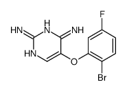 5-(2-bromo-5-fluorophenoxy)pyrimidine-2,4-diamine Structure