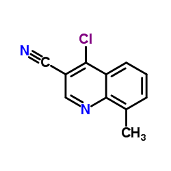 4-Chloro-8-methyl-3-quinolinecarbonitrile structure