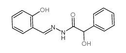 Benzeneacetic acid, a-hydroxy-,2-[(2-hydroxyphenyl)methylene]hydrazide structure