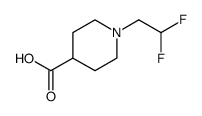 4-Piperidinecarboxylic acid, 1-(2,2-difluoroethyl) structure