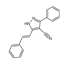 3-Phenyl-5-((E)-styryl)-1H-pyrazole-4-carbonitrile Structure