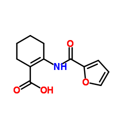 2-(2-Furoylamino)-1-cyclohexene-1-carboxylic acid Structure