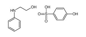 p-hydroxybenzenesulphonic acid, compound with 2-(anilino)ethanol (1:1)结构式