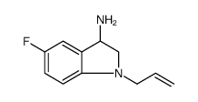 1H-Indol-3-amine, 5-fluoro-2,3-dihydro-1-(2-propen-1-yl)结构式