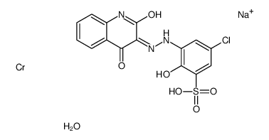 sodium [5-chloro-3-[(1,2-dihydro-4-hydroxy-2-oxoquinolin-3-yl)azo]-2-hydroxybenzenesulphonato(3-)]hydroxychromate(1-) structure