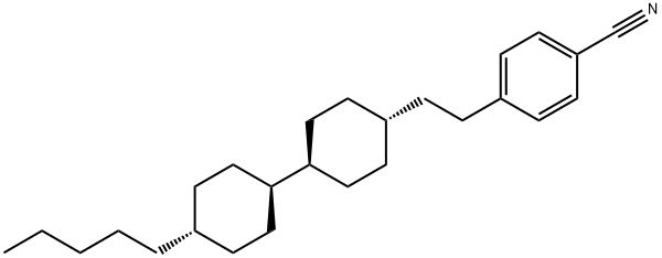 trans,trans-4-[2-[4'-Pentyl-(1,1'-bicyclohexyl)-4-yl]benzonitrile结构式