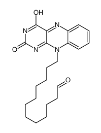 12-(2,4-dioxobenzo[g]pteridin-10-yl)dodecanal Structure