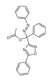 phenyl(5-phenyl-1,2,4-oxadiazol-3-yl)(phenyldiazenyl)methyl acetate结构式