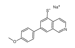 7-(4-methoxy-phenyl)-isoquinoline-5-thiol sodium salt Structure