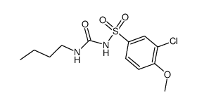 N-butyl-N'-(3-chloro-4-methoxy-benzenesulfonyl)-urea结构式