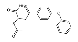 2-acetylthio-3-(4-phenoxybenzoyl)propionamide结构式