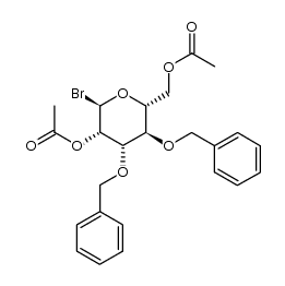 2,6-di-O-acetyl-3,4-di-O-benzyl-α-D-mannopyranosyl bromide结构式