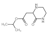 Isopropyl 2-(3-oxo-2-piperazinyl)acetate结构式