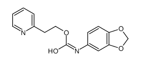 2-pyridin-2-ylethyl N-benzo[1,3]dioxol-5-ylcarbamate structure