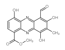 methyl 6-formyl-7,9-dihydroxy-8-methyl-4-oxo-10H-phenazine-1-carboxylate Structure