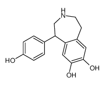 5-(4-hydroxyphenyl)-2,3,4,5-tetrahydro-1H-3-benzazepine-7,8-diol结构式