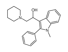 1-Methyl-2-phenyl-alpha-(piperidinomethyl)indole-3-methanol Structure