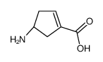 (4r)-(9ci)-4-氨基-1-环戊烯-1-羧酸结构式