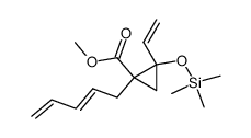 1-((E)-Penta-2,4-dienyl)-2-trimethylsilanyloxy-2-vinyl-cyclopropanecarboxylic acid methyl ester Structure