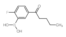 (2-Fluoro-5-pentanoylphenyl)boronic acid Structure