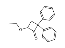 3-ethoxy-2,2-diphenylcyclobutanone Structure