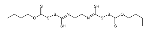 O-butyl [2-[(butoxycarbothioyldisulfanyl)carbothioylamino]ethylcarbamothioyldisulfanyl]methanethioate Structure