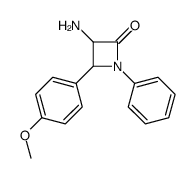 3-amino-4-(4-methoxyphenyl)-1-phenylazetidin-2-one Structure