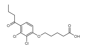 5-(2,3-dichloro-4-butyrylphenoxy)valeric acid结构式