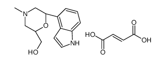 (E)-but-2-enedioic acid,[(2R,6R)-6-(1H-indol-4-yl)-4-methylmorpholin-2-yl]methanol结构式