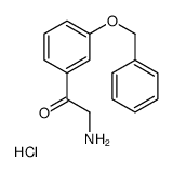 2-AMINO-1-(3-(BENZYLOXY)PHENYL)ETHANONE HYDROCHLORIDE Structure