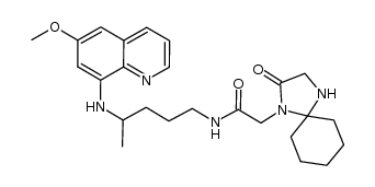 1-{7-[(6-methoxyquinolin-8-yl)amino]-3-aza-2-oxooctyl}-1,4-diazaspiro[4.5]decan-2-one Structure