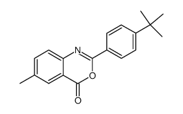 2-[4-(1,1-dimethylethyl)phenyl]-6-methyl-4H-3,1-benzoxazin-4-one结构式