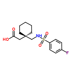[1-({[(4-Fluorophenyl)sulfonyl]amino}methyl)cyclohexyl]acetic acid Structure